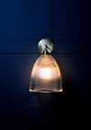 IP44 RIBBED GLASS BELL BATHROOM WALL LIGHT - LUXURY HOME BATHROOM LIGHTING - THE LIGHT YARD
